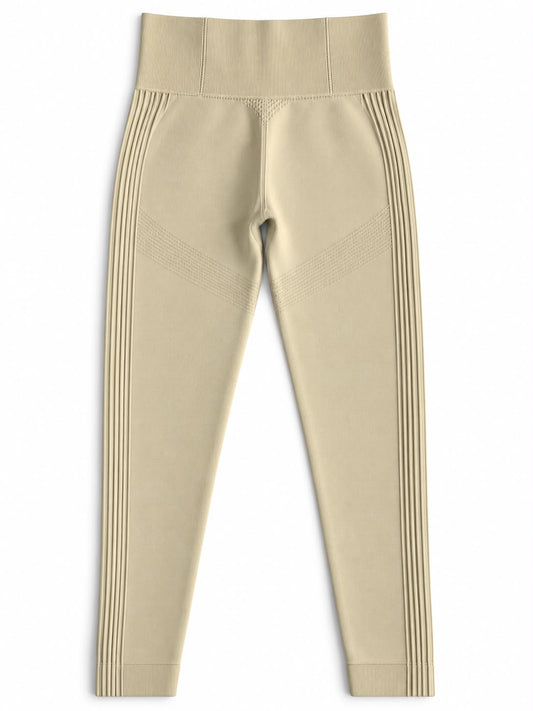 Leggings tobillero color beige ideal para Yoga y Pilates