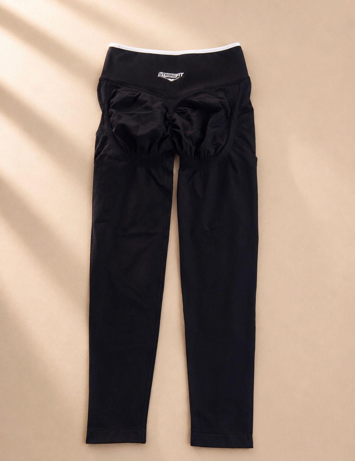 Leggings tobillero high rise Comfortlux negras con líneas blancas