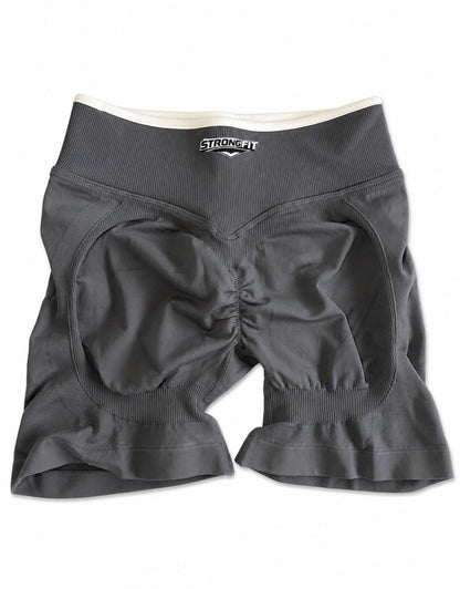 Short Deportivo Push Up Gris con Líneas Blancas