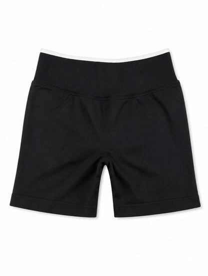 Short Deportivo Push Up Negro con Líneas Blancas