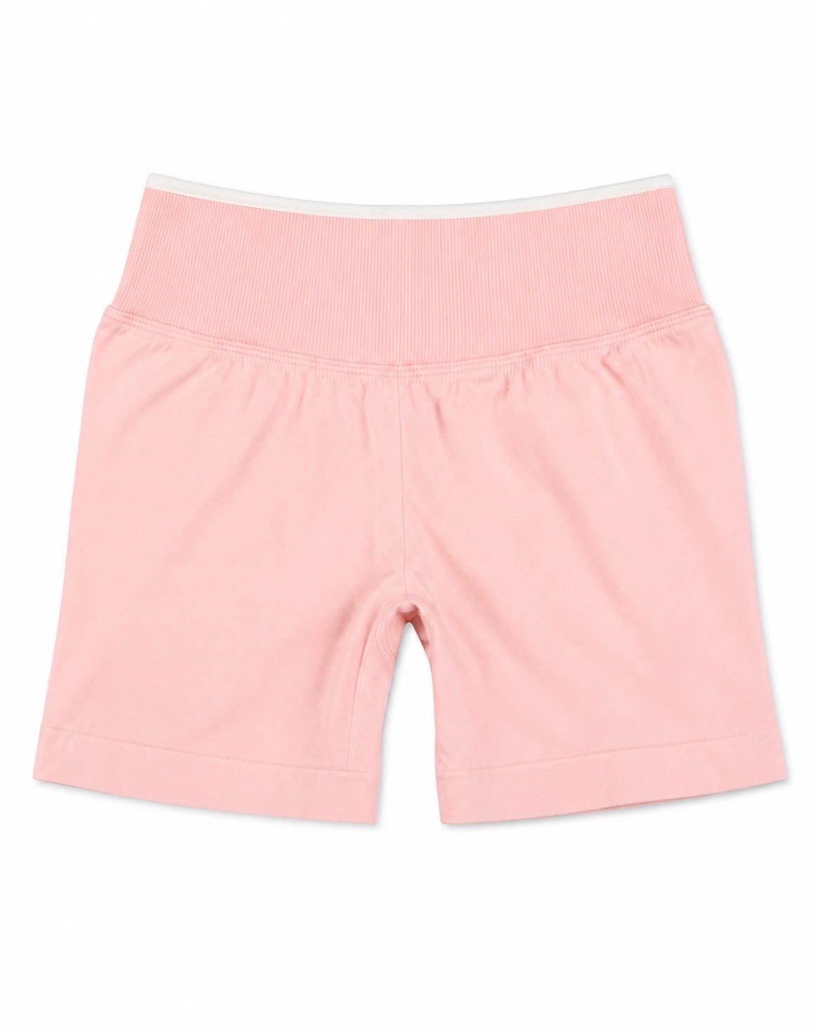 Short Deportivo Push Up Color Salmón con Líneas Blancas