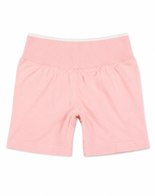 Short Deportivo Push Up Color Salmón con Líneas Blancas