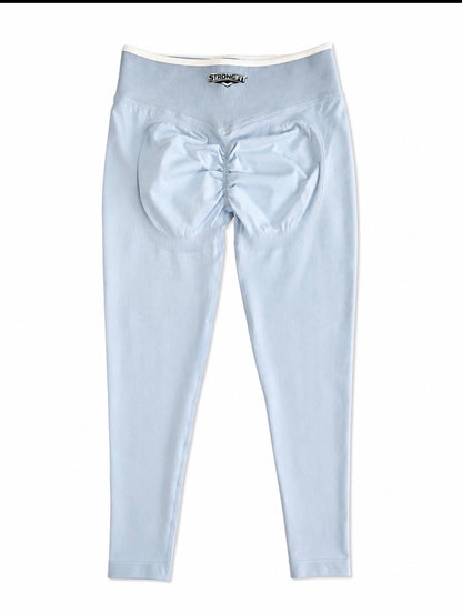 Leggings tobillero high rise Comfortlux azules con líneas blancas