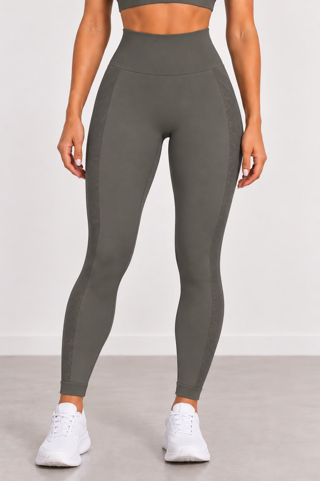 Leggings tobillero gris verdoso