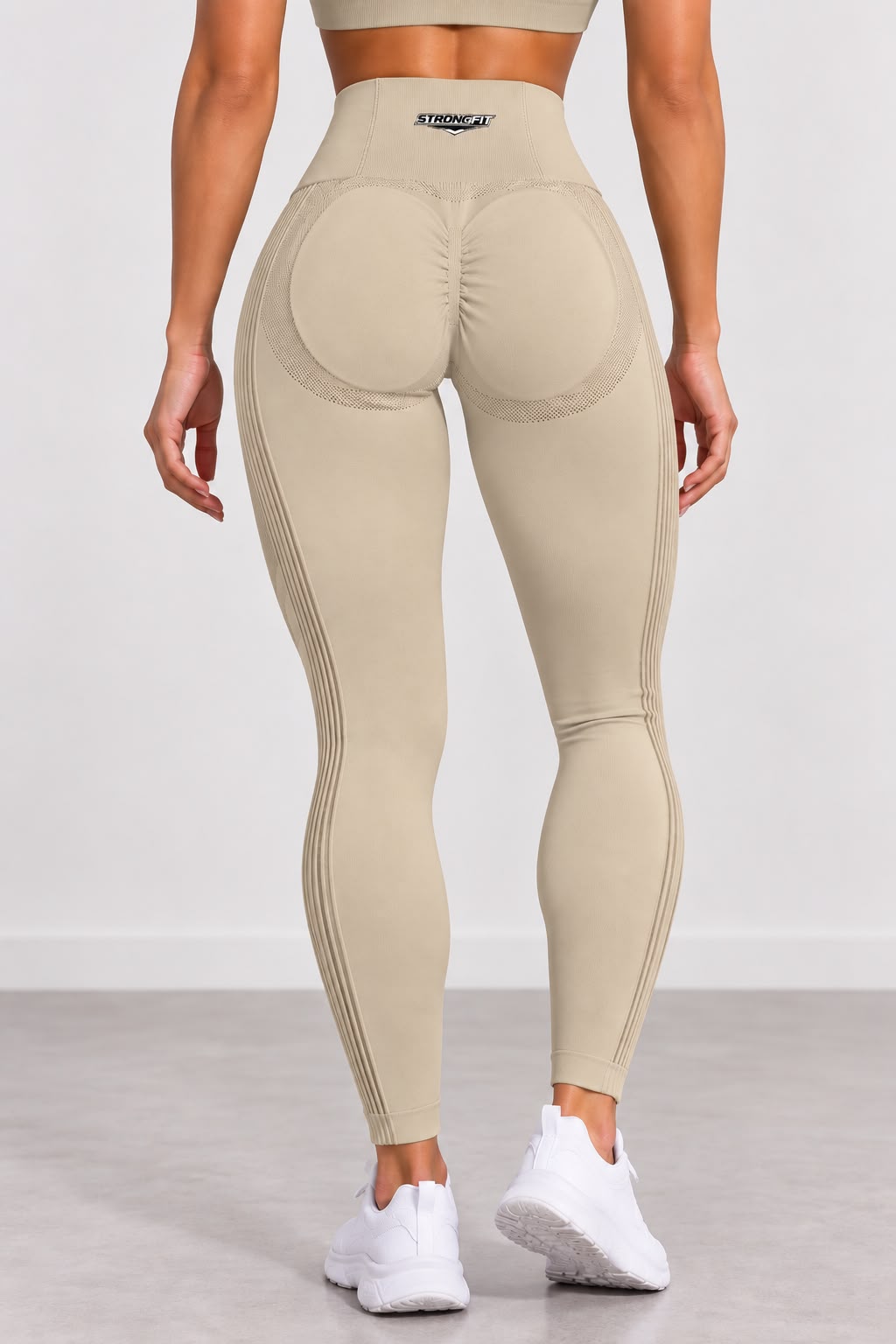 Leggings tobillero color beige ideal para Yoga y Pilates